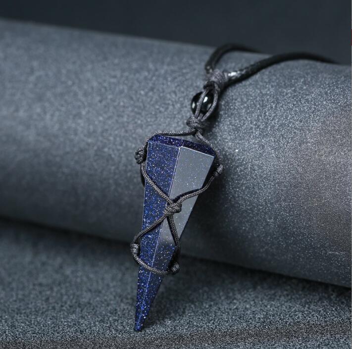 Blue goldstone store pendant